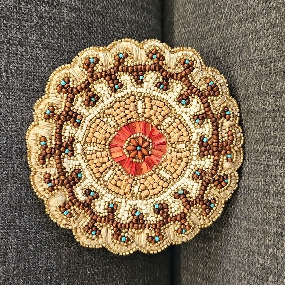 NWT Kim Seybert set of 4 beaded coasters - Picture 5 of 12